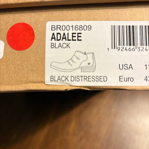 Born Adalee Suede Boots 11 Black Suede NWT Ankle Booties Comfort Western - Picture 5 of 9